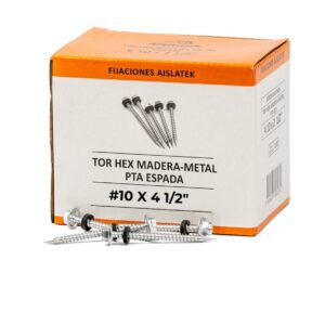 188 Tornillo hexagonal madera metal punta espada