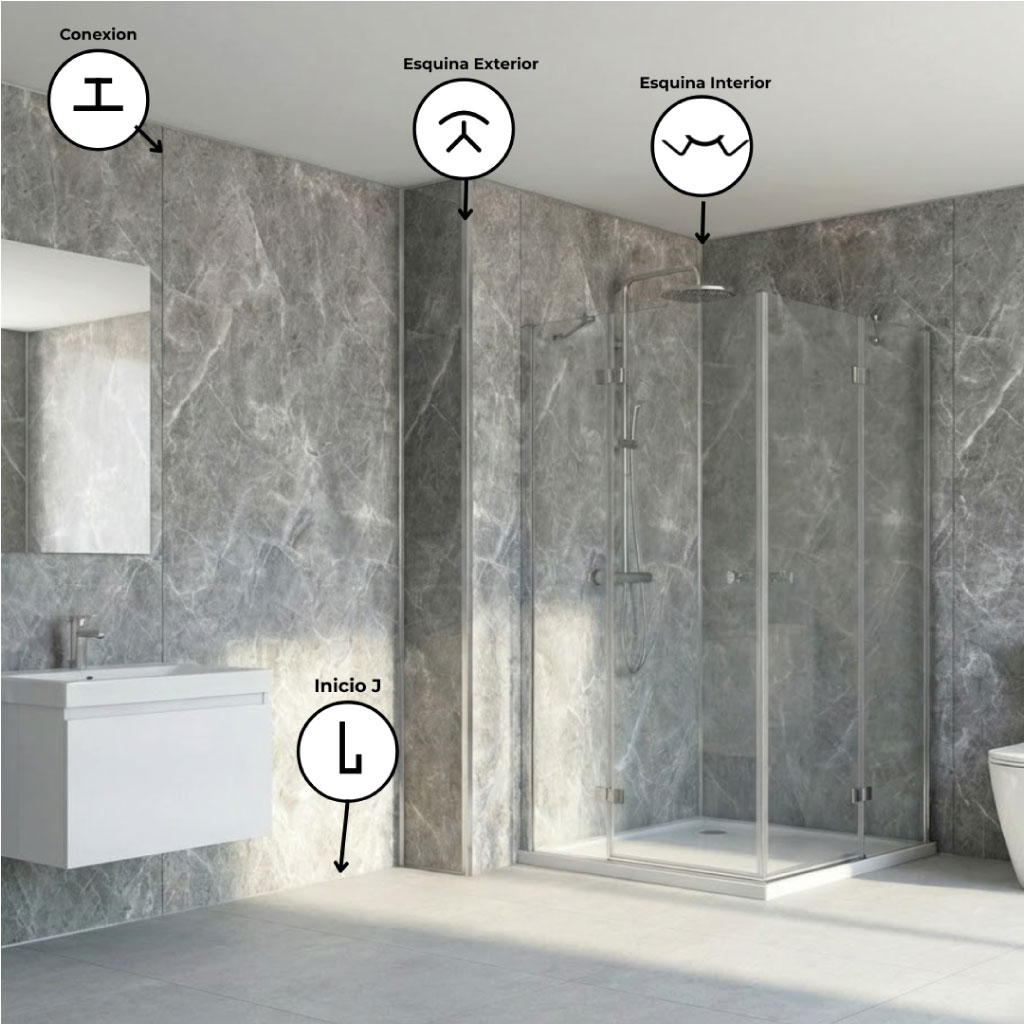 walluxe panel accesorios